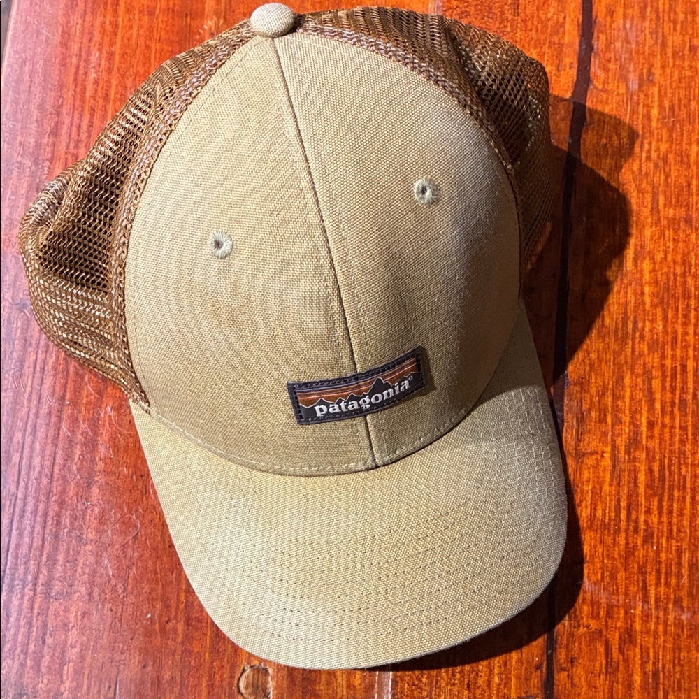 Patagonia Tan and Brown Trucker Hat